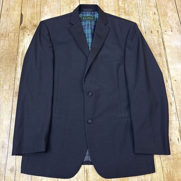 Lauren Ralph Lauren Tuxedo Jacket Black Notch Lapel 38S - Picture 1 of 10